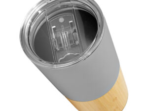 Mug metálico con bamboo Mug metálico con bamboo