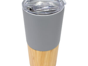 Mug metálico con bamboo Mug metálico con bamboo