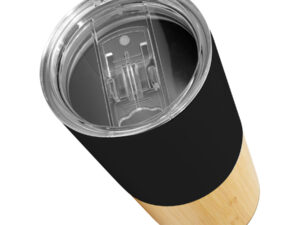 Mug metálico con bamboo Mug metálico con bamboo