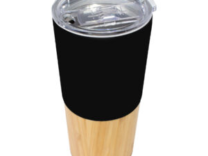 Mug metálico con bamboo Mug metálico con bamboo