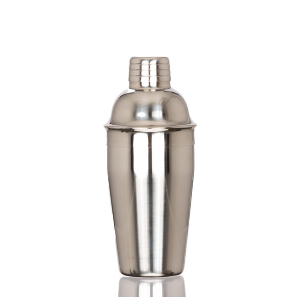 Coctelera metálica plateada silver 500cc