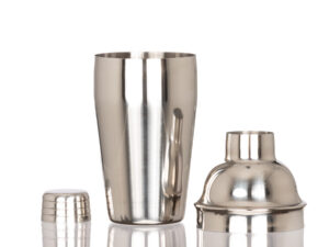 Coctelera metálica plateada silver 500cc