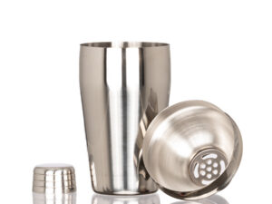 Coctelera metálica plateada silver 500cc