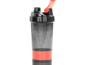 Vaso gym para batidos proteína shake, con 4 compartimentos.