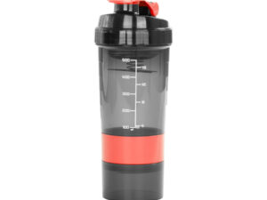 Vaso gym para batidos proteína shake, con 4 compartimentos.