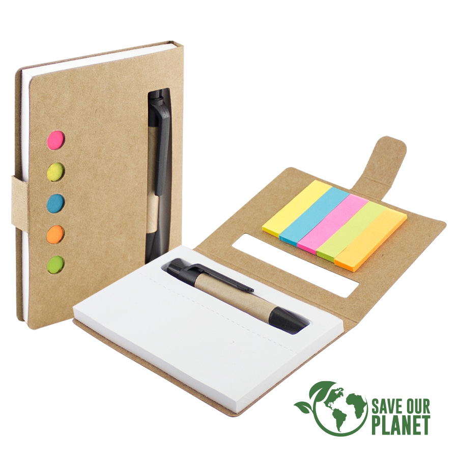 Memo set ecológico con bolígrafo Memo set ecológico con bolígrafo