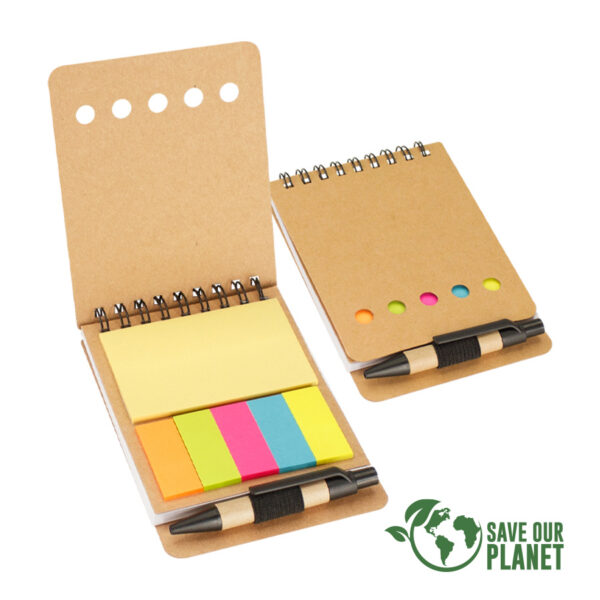 Memo set ecológico con bolígrafo