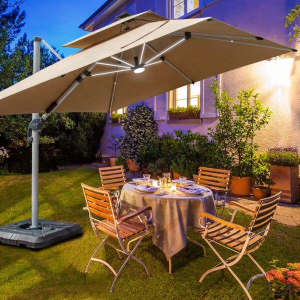 Quitasol Windproof - UV - LED de 3x3M Quitasol Windproof - UV - LED de 3x3M - vista 4