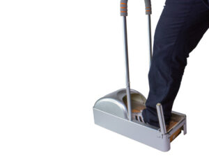 Dispensador cubre-calzado con apoyo