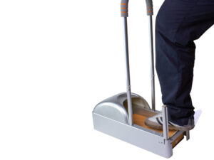 Dispensador cubre-calzado con apoyo