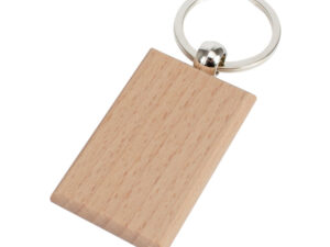 Llavero rectangular de madera
