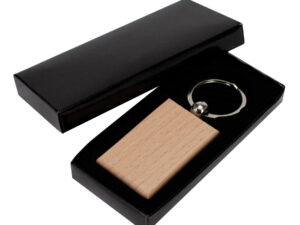 Llavero rectangular de madera