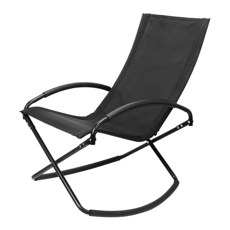 Silla Mecedora Negra Con Apoya-Brazos Silla Mecedora Negra Con Apoya-Brazos - Imagen 6