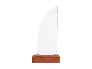 Trofeo Galvano de Madera y Cristal "Sail"