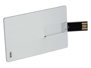 Usb pendrive 16gb credit card plateado
