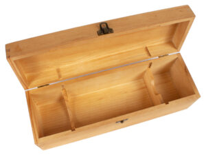 Caja de madera natural para vino