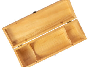 Caja de madera natural para vino