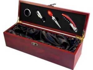 Caja madera accesorios vino