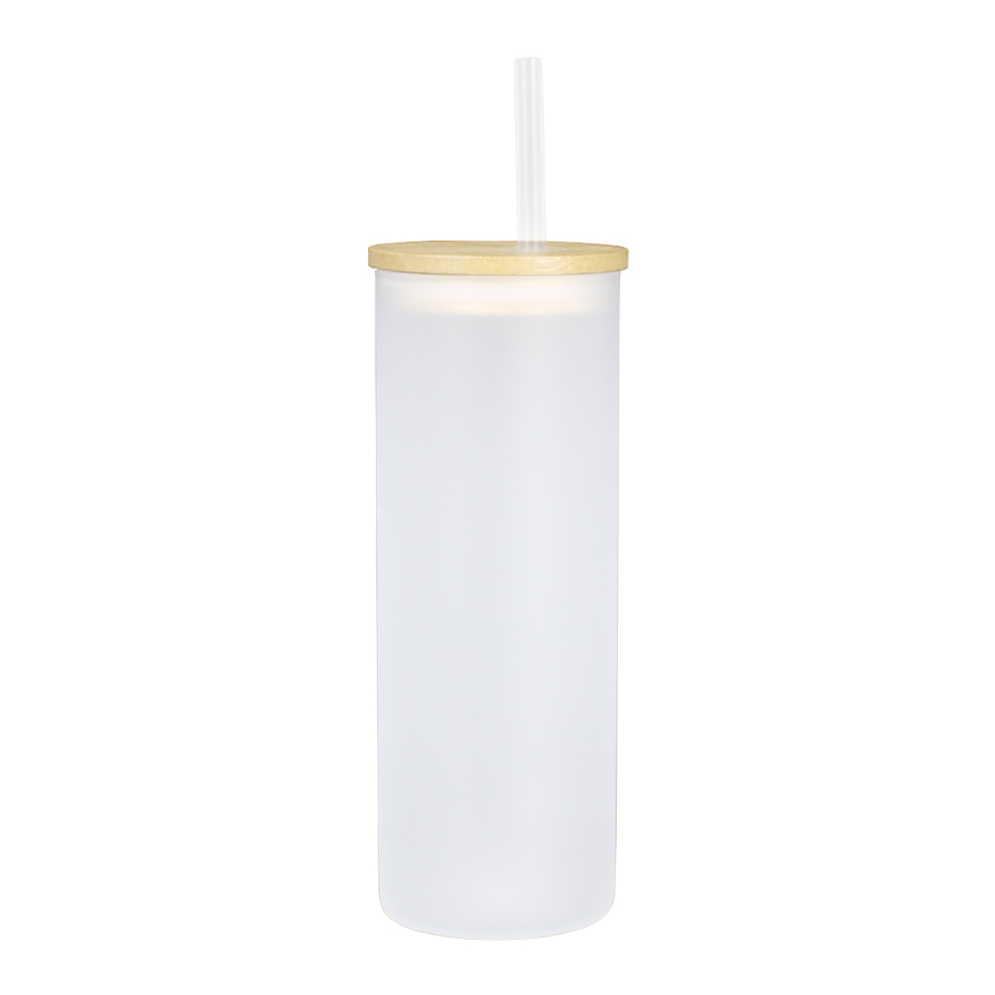 Botella vidrio borosilicato sublimación, tapa bamboo Botella vidrio borosilicato sublimación, tapa bamboo - vista 2
