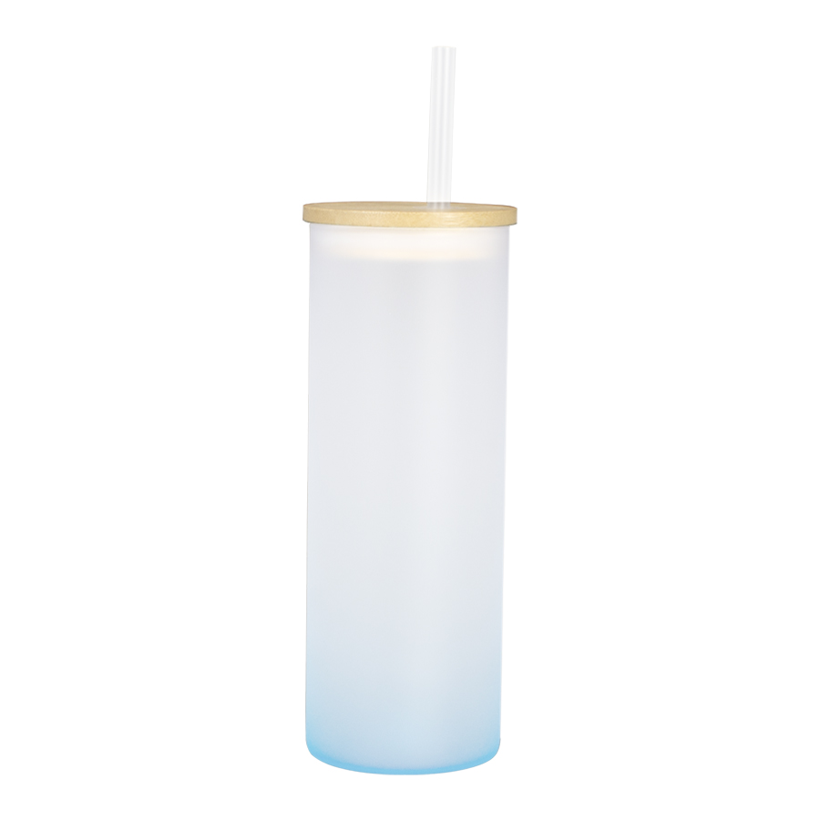 Botella vidrio borosilicato sublimación, tapa bamboo Botella vidrio borosilicato sublimación, tapa bamboo - vista 5