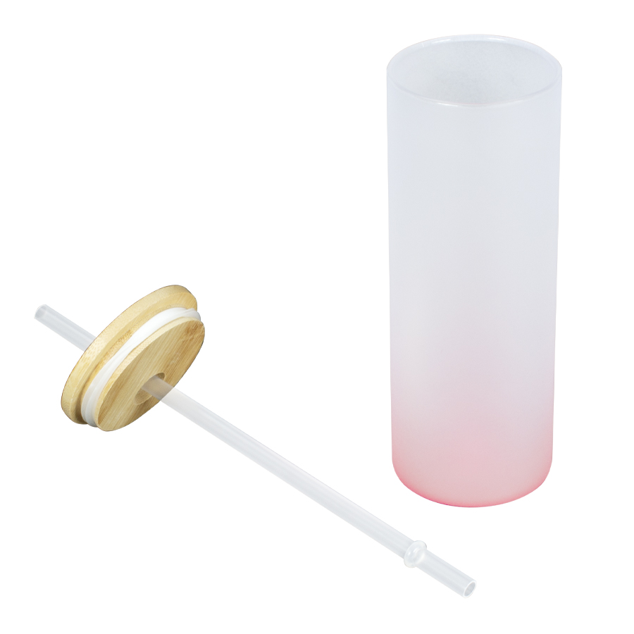 Botella vidrio borosilicato sublimación, tapa bamboo Botella vidrio borosilicato sublimación, tapa bamboo - vista 9