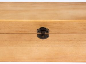 Caja de madera natural para vino