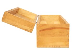Caja De Madera Natural Para Vino