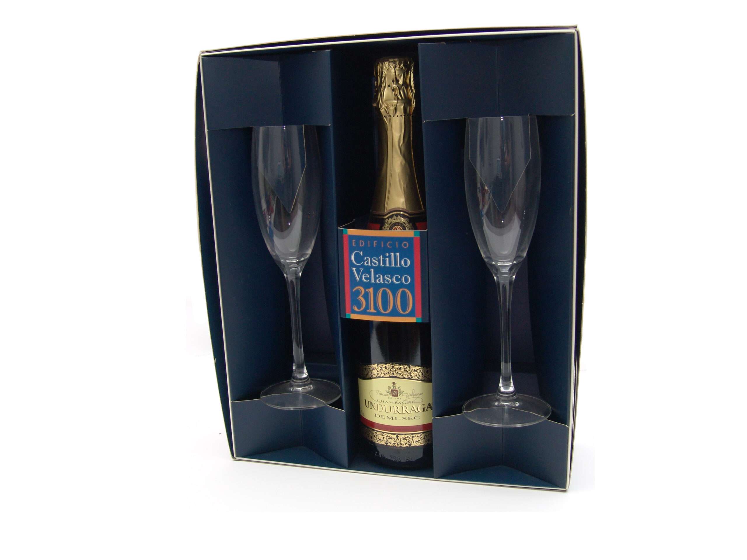 Caja Entrega Dos Copas Una Botella Caja Entrega Dos Copas Una Botella - Imagen 4