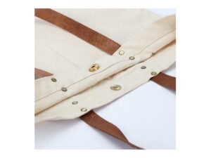 Bolsa De Compras 10oz Canvas Asas Cuero