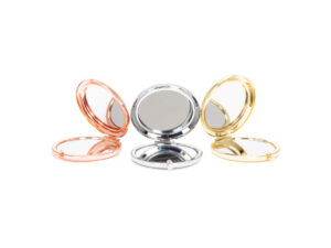 Espejo metálico doble con aumento bardot