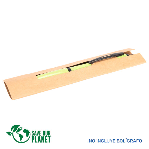 Estuche porta-l&aacute;piz o bol&iacute;grafo, en cart&oacute;n reciclado - vista 3