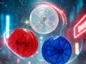 Yo-yo plástico traslúcido