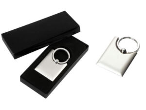 Llavero metálico satinado