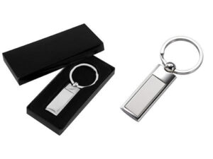 Llavero metálico rectangular
