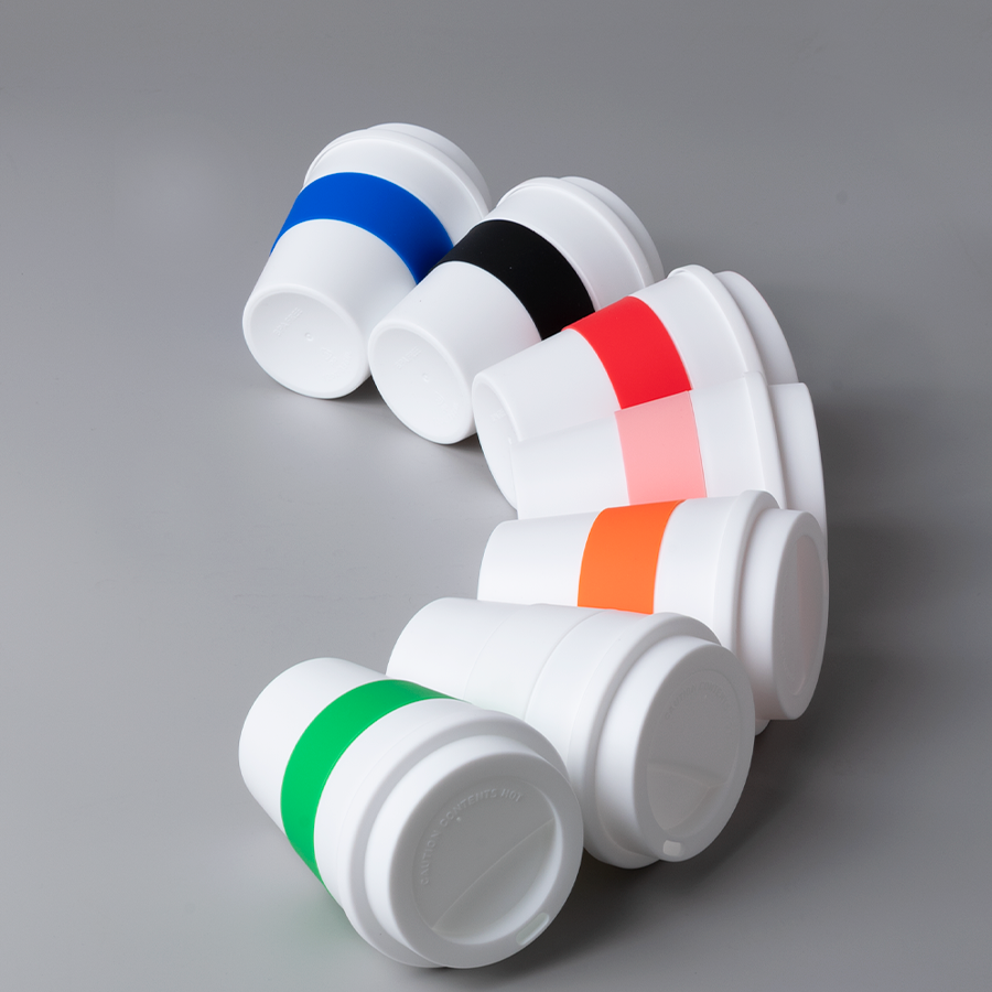 Mug con banda silicona blanco Mug con banda silicona blanco