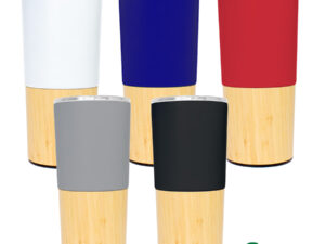 Mug metálico con bamboo Mug metálico con bamboo