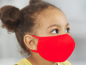 Mascarilla de 1 capa 100% algodón, para niños.