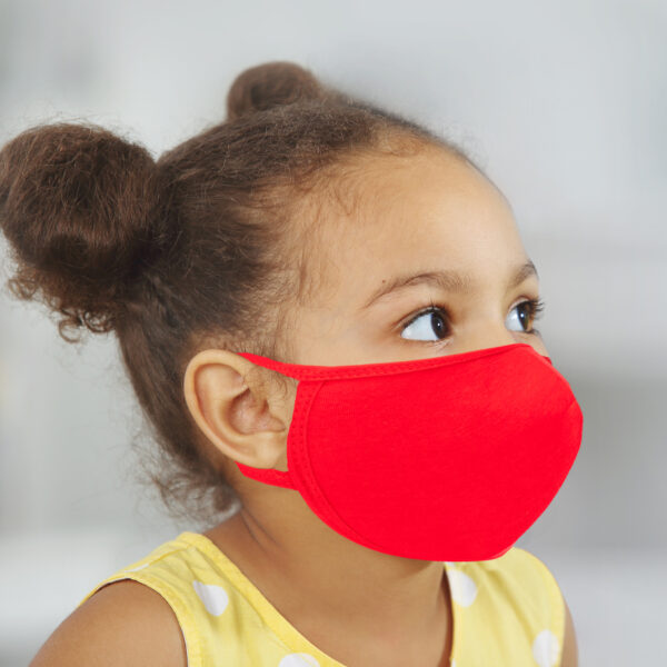 Mascarilla de 1 capa 100% algodón, para niños.