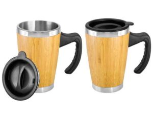 Mug De Bamboo Asa Plástica