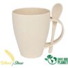 Mug De Caña De Trigo Con Cuchara 400cc Mug De Caña De Trigo Con Cuchara 400cc
