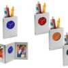 Porta lápices con reloj