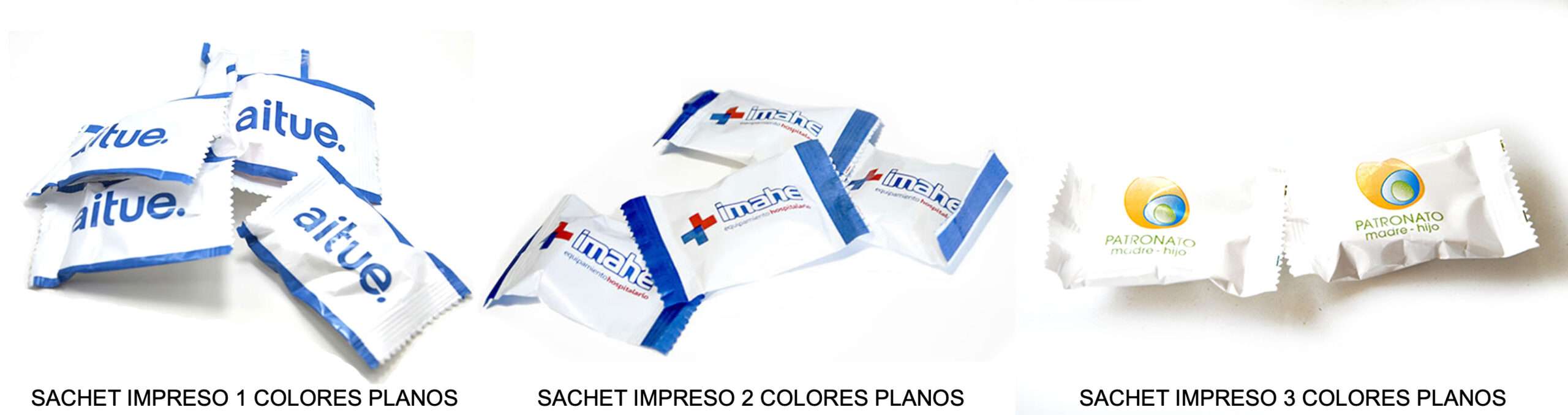 caramelos promocionales en sachet impreso