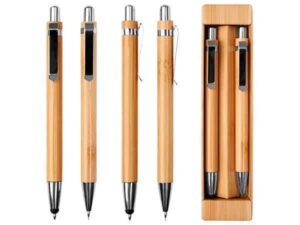 Set De Boligrafo Y Lápiz Mecánico De Bambú Nagano Duo