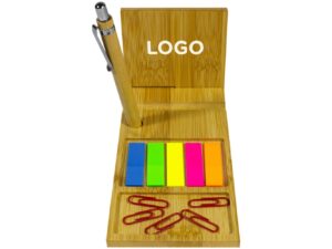 Organizador de escritorio de bambú́