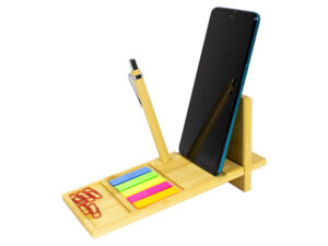 Organizador de escritorio de bambú́