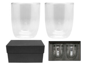 Set de vasos de vidrio double
