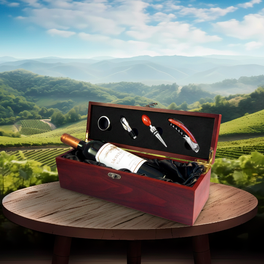 Caja madera accesorios vino Caja madera accesorios vino - Imagen 4