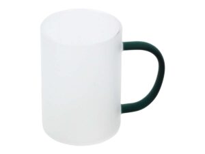 Tazón vidrio empavonado sublimación, asa color